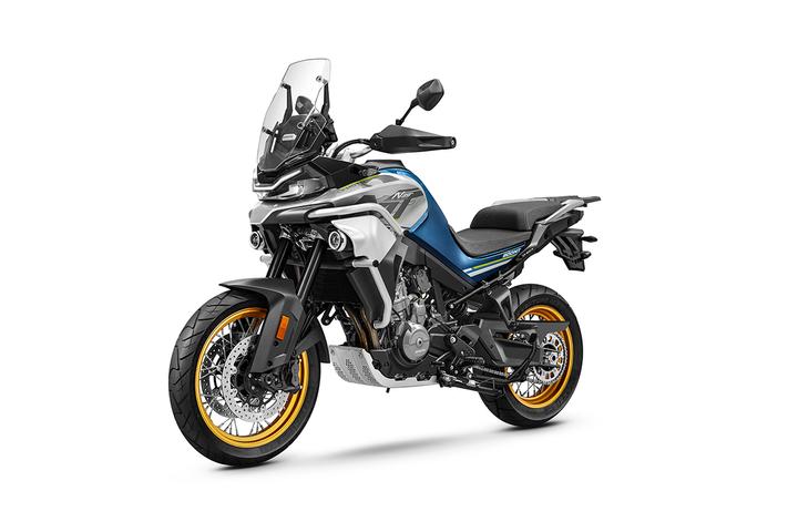 CF Moto 800MT touring twilight blue left 45 degree facing