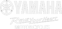 Logo of Yamaha with the tagline "Revs Your Heart" and the word "MOTORCYCLES" beneath it.