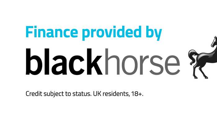Logo and text advertising finance provided by Blackhorse, including a disclaimer about credit availability for UK residents aged 18 and over.
