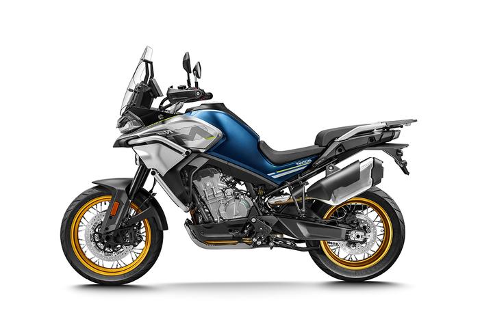 CF Moto 800MT touring twilight blue left facing