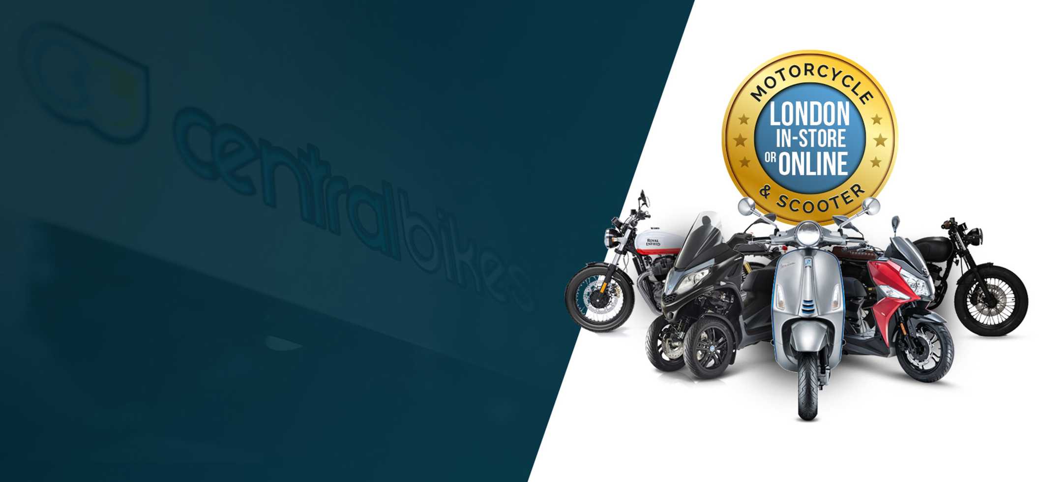 Central Bike is London first fully online eCommerce store with Piaggio, Vespa, Mutt Motorcycles, Royal Enfield, CF Moto and Motor Guzzi.