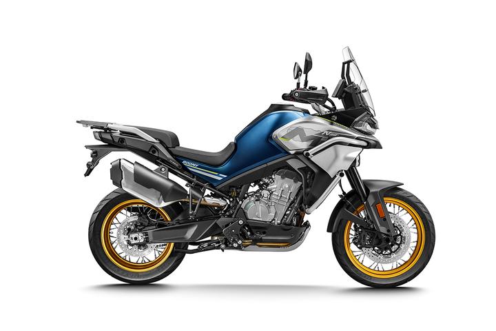 CF Moto 800MT touring twilight blue right facing